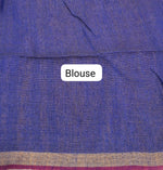 Onion Pink Khadhi Linen Saree blouse