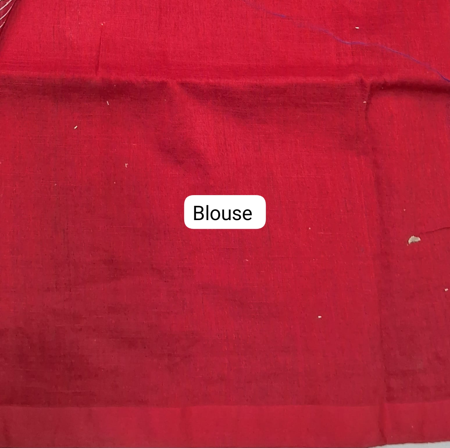 Fire Red Khadhi Linen Saree blouse