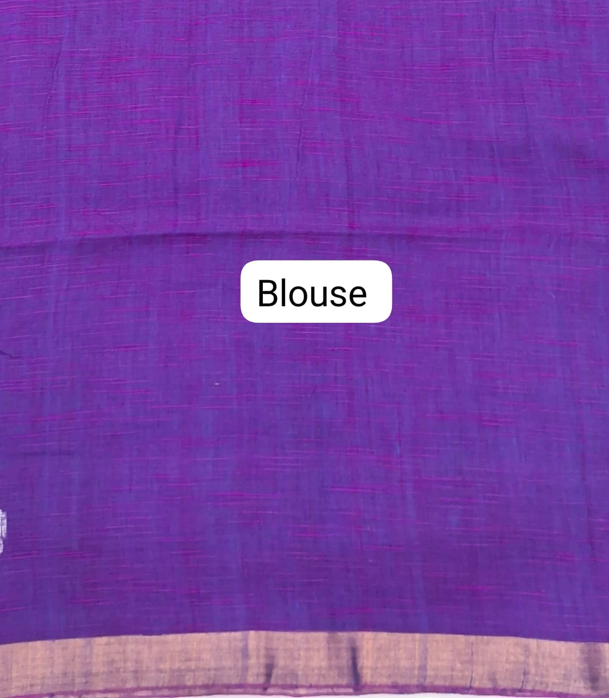 Lavender Khadi Linen Saree blouse