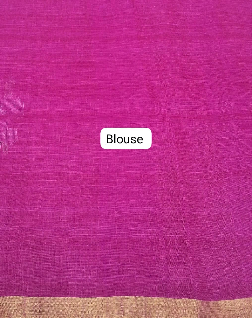 Pink Khadhi Linen Saree Blouse