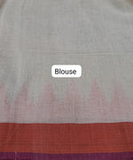 Pure White Khadhi Linen Saree Blouse