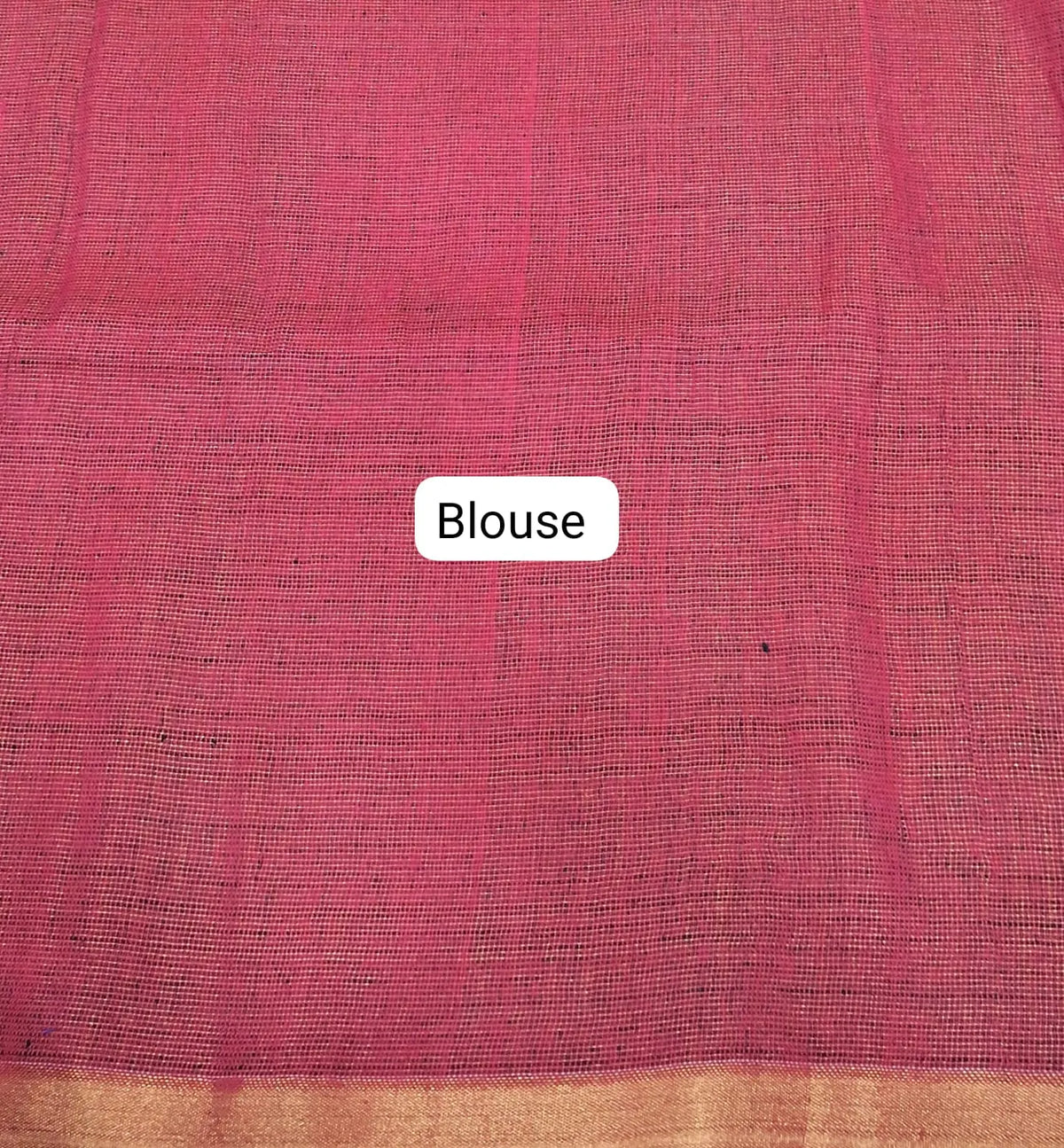 Chocolate Brown Khadhi Linen Saree Blouse