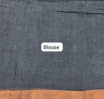 Elephant Grey Khadhi Linen Saree Blouse