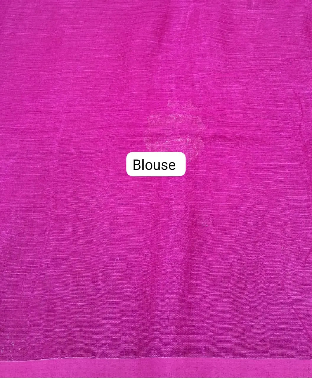 Rani Pink Khadhi Linen Saree Blouse