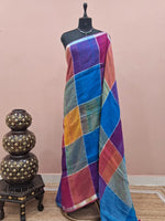 Multicolour Khadhi Linen Saree