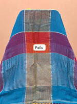 Multicolour Khadhi Linen Saree Pallu