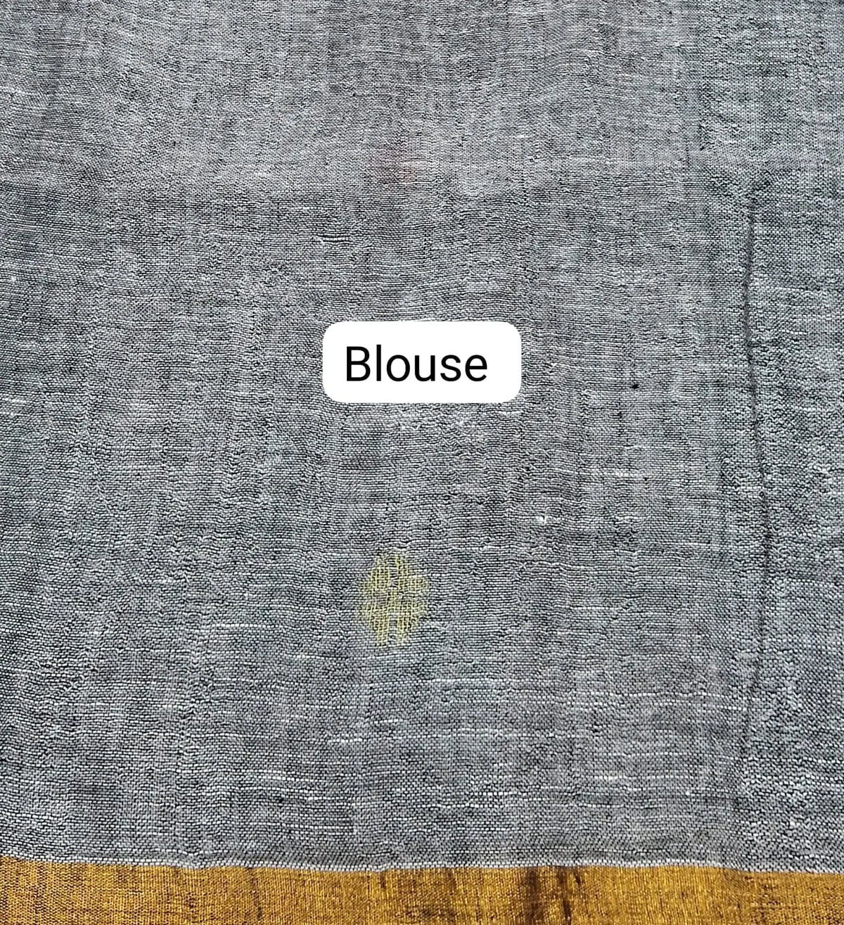 Grey Khadhi Linen Saree Blouse
