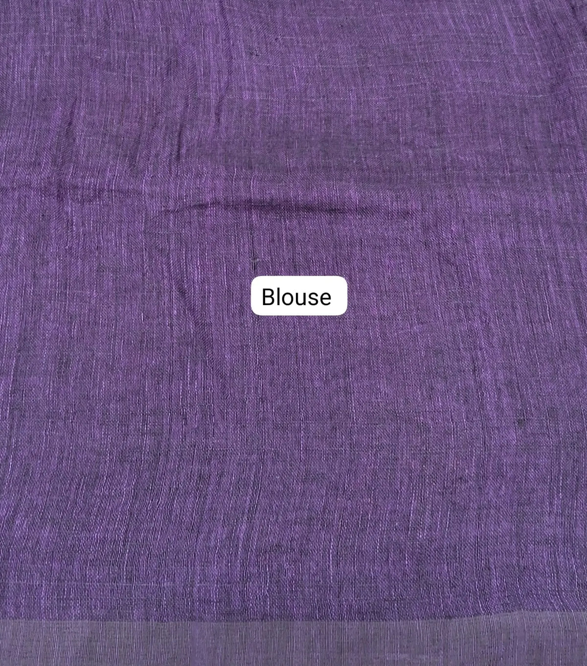 Purple Khadhi Linen Saree Blouse