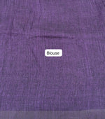 Purple Khadhi Linen Saree Blouse