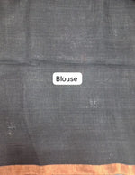 Black Khadhi Linen Saree  Blouse
