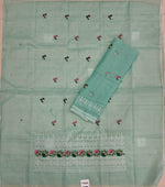 Mist Blue Kota embroidered dress material online price 