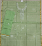 Elegant Pista Kota Embroidered Dress Material