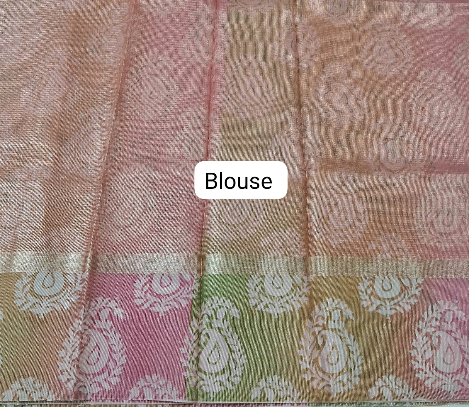 Peach Kota Saree blouse