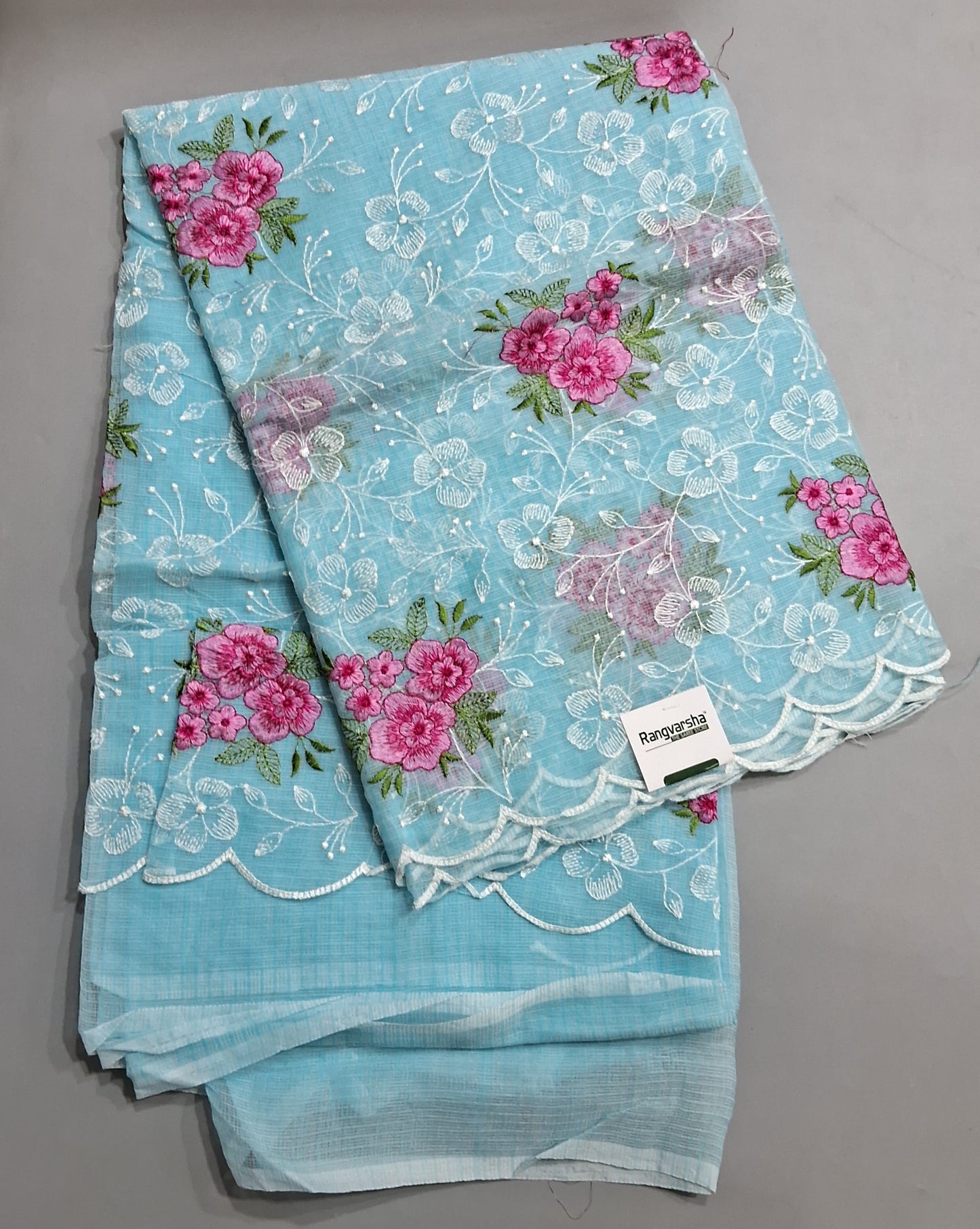 Sky Blue Kota Saree