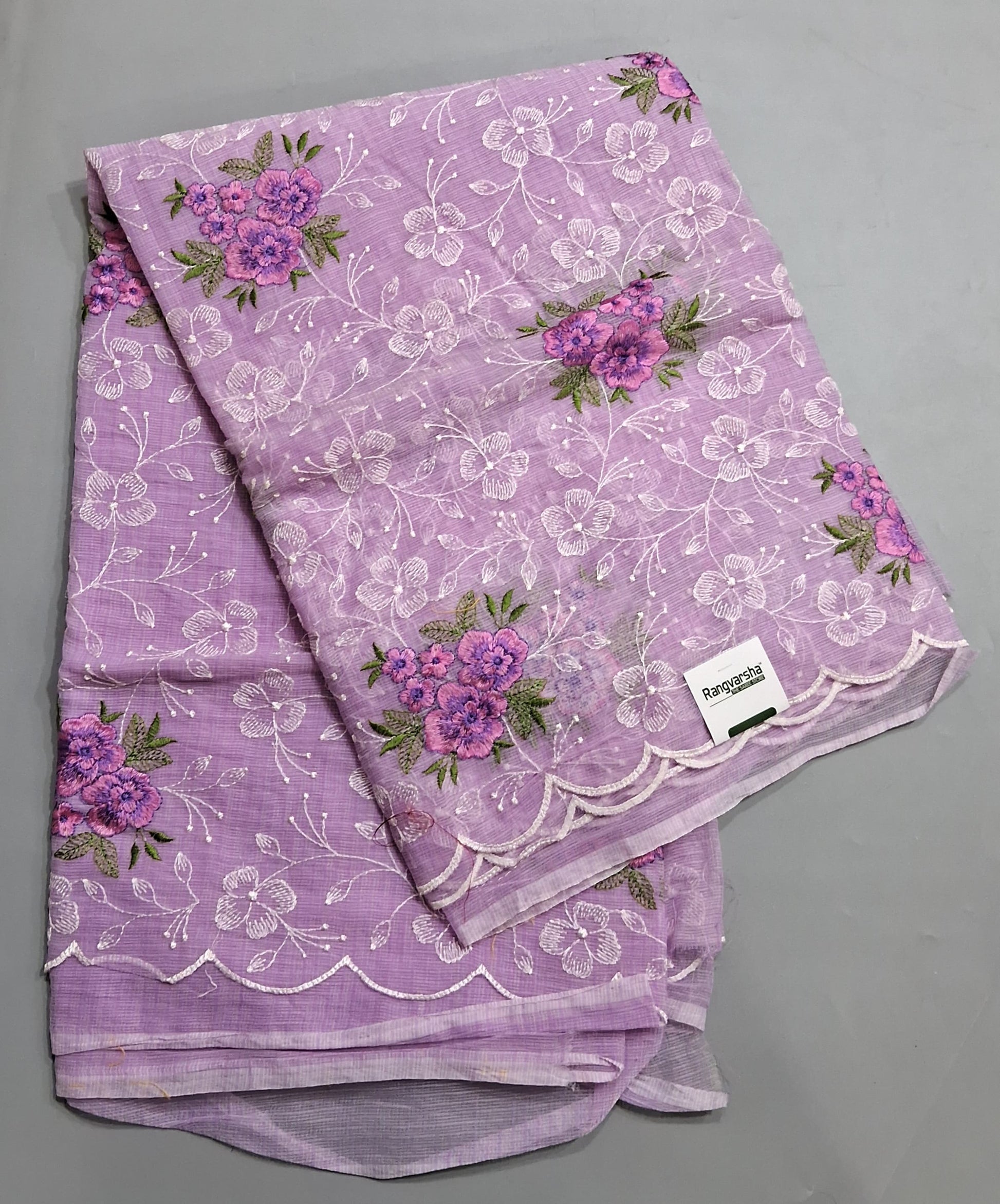 Lavender kota Saree