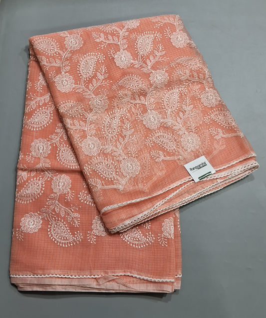 Peach Kota Saree