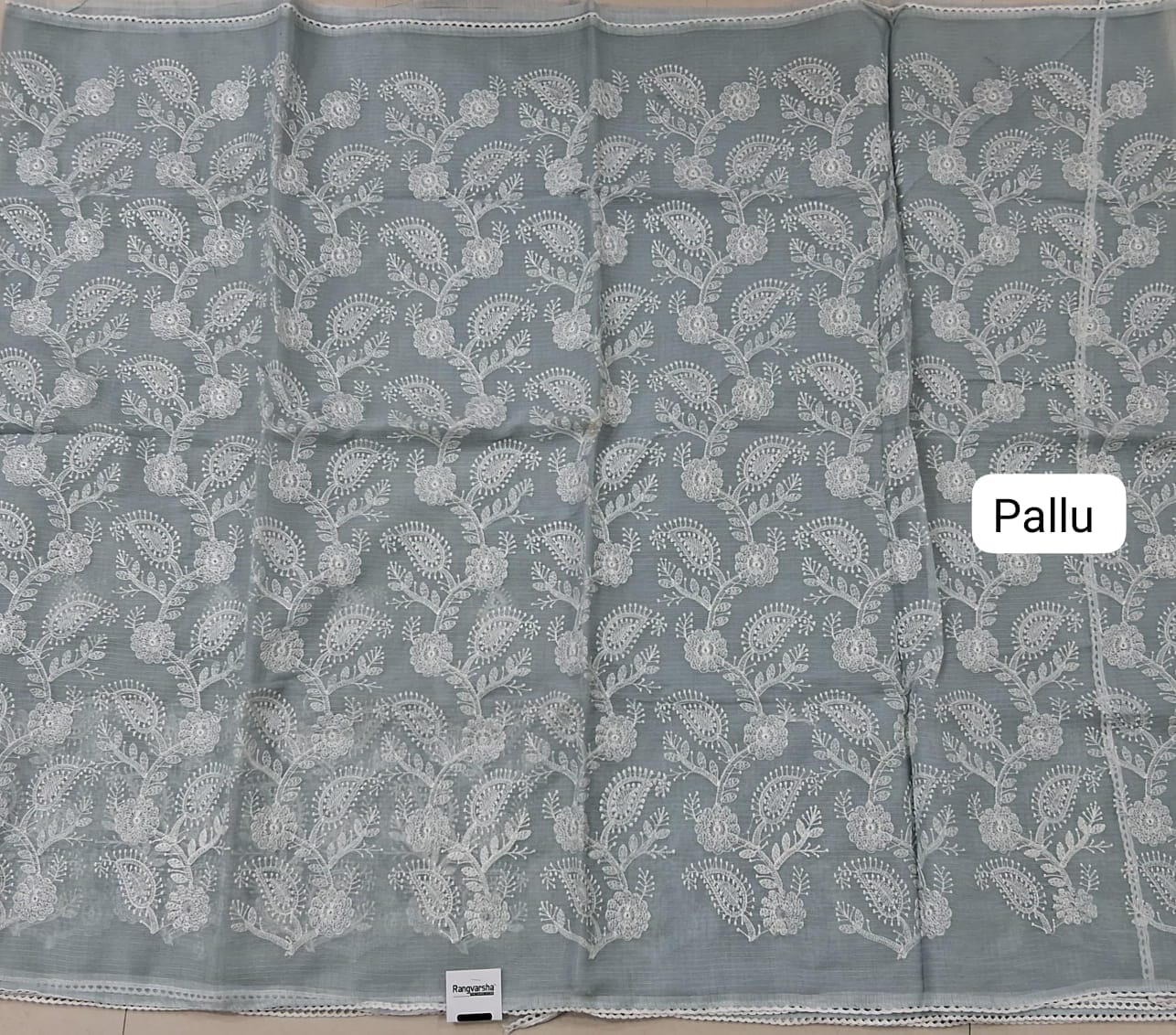 Grey Kota Saree pallu
