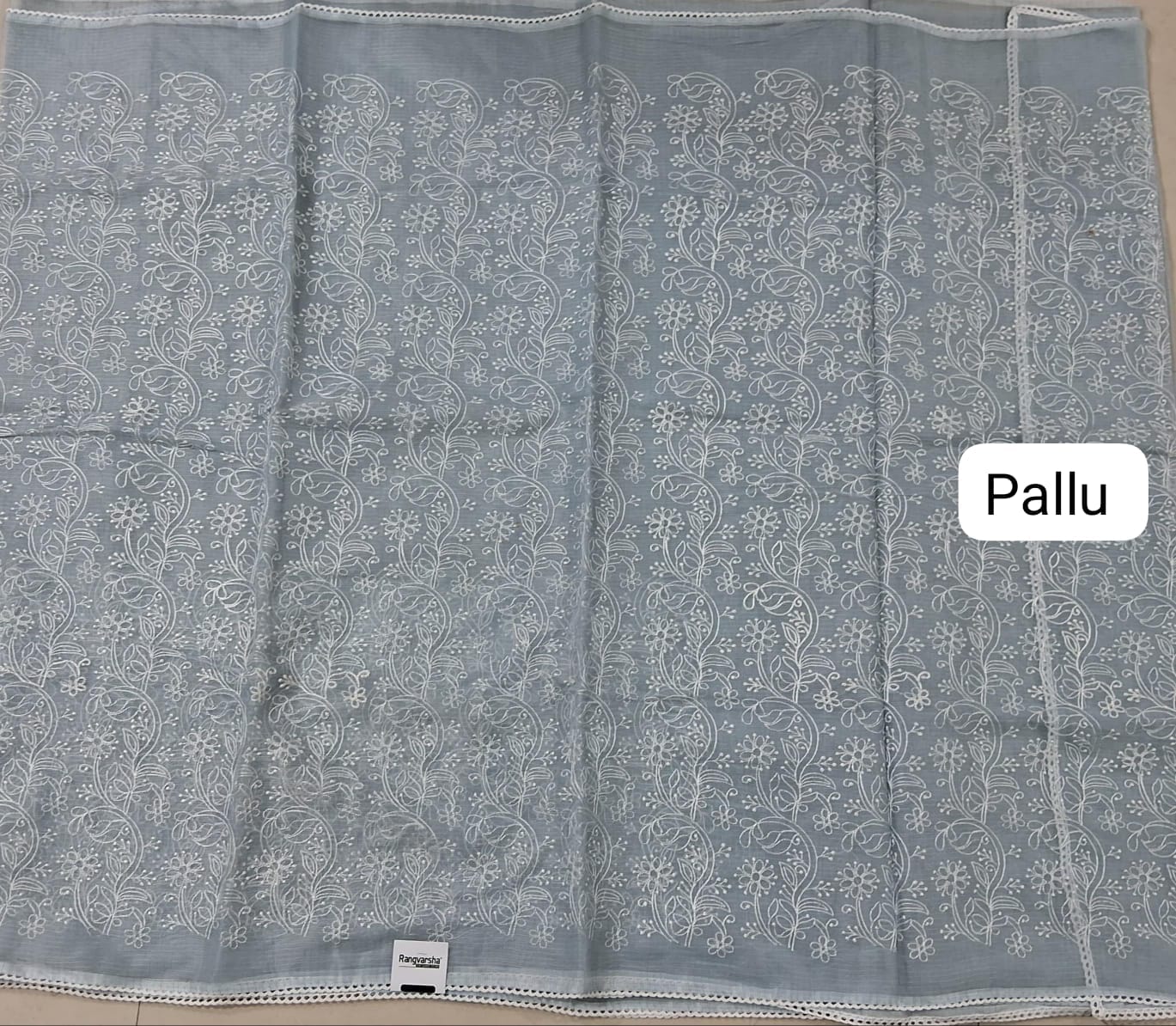 Grey Kota Saree pallu
