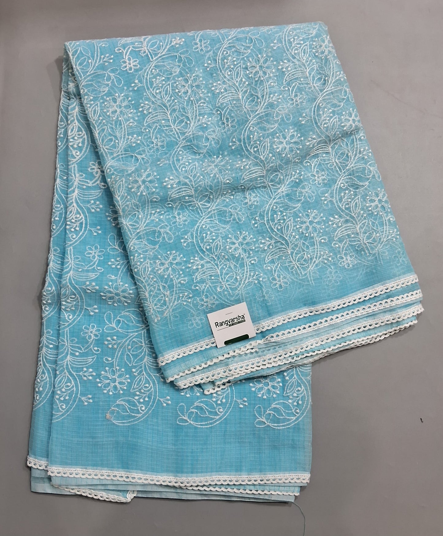 Sky Blue Kota Saree