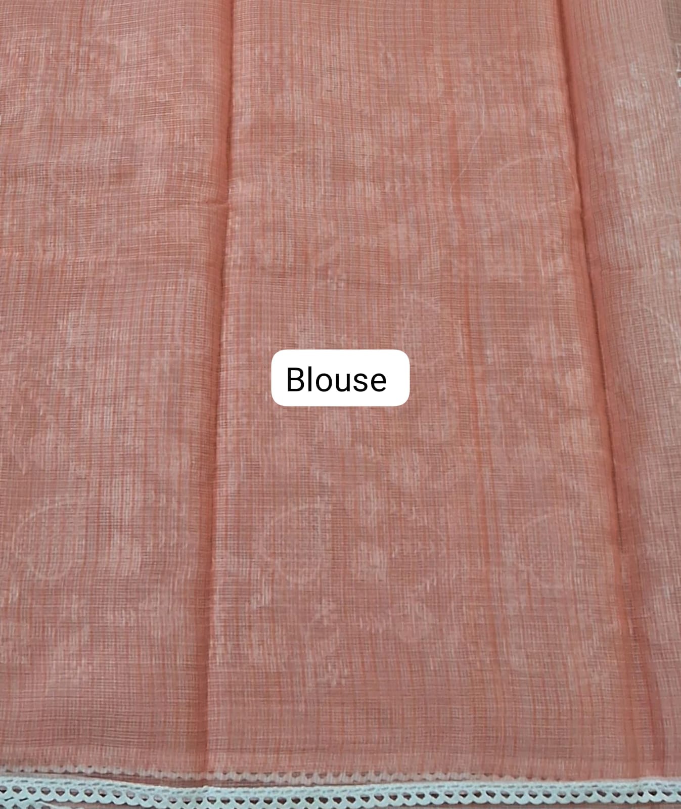 Dark Peach Kota Saree blouse