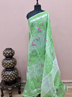 Pista Green and Green Kota Saree