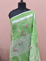Pista Green and Green Kota Saree 
