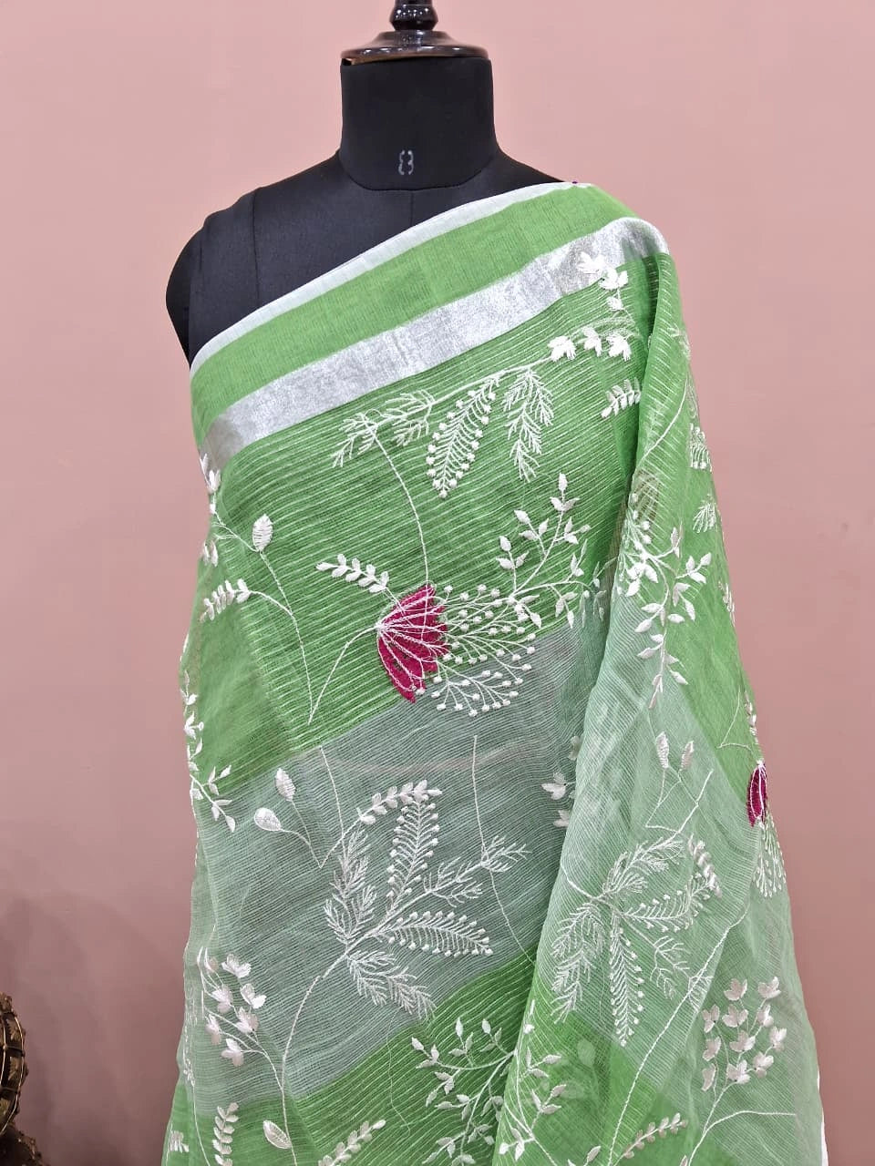 Green and Light Green Kota Saree 