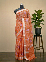 Dark Orange Kota Saree