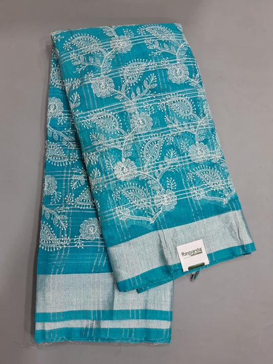 Sky Blue Kota Saree