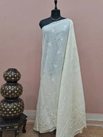 White Pure Cotton Kota Saree 