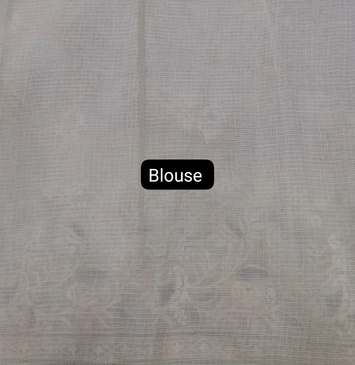 White Pure Cotton Kota Saree Blouse