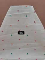 Pure White Cotton Kota Saree pallu