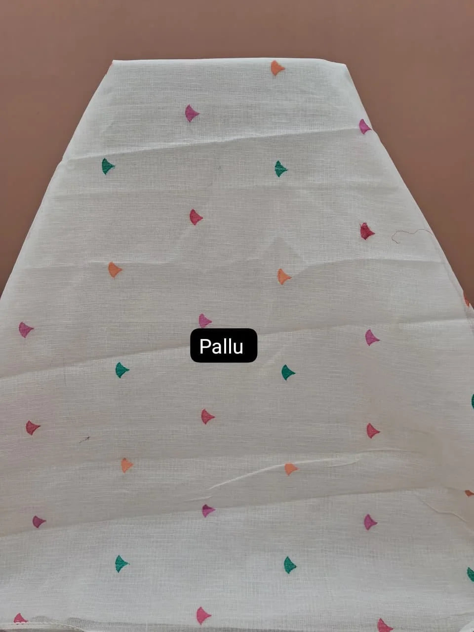 Pure White Cotton Kota Saree pallu