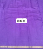 Purple Cotton Kota Saree Blouse