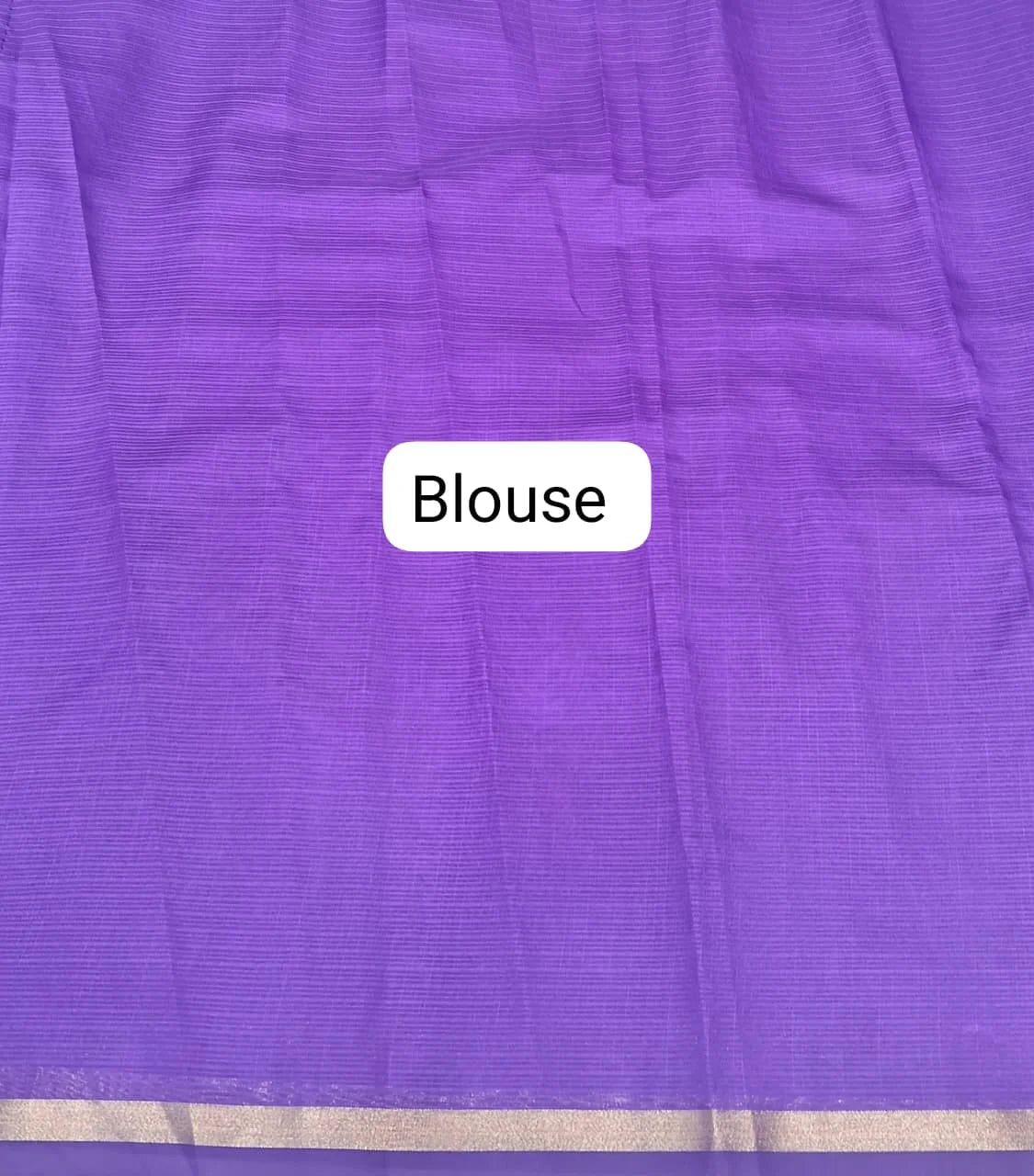Purple Cotton Kota Saree Blouse
