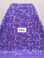 Elegant Purple Cotton Kota Saree Pallu