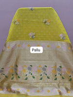 Mango Yellow Fancy Kota Saree Pallu