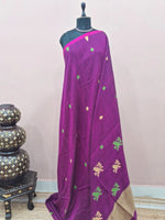 Purple Shaded Jamdani Cotton Saree 