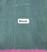 Green Jamdhani Cotton Saree Blouse