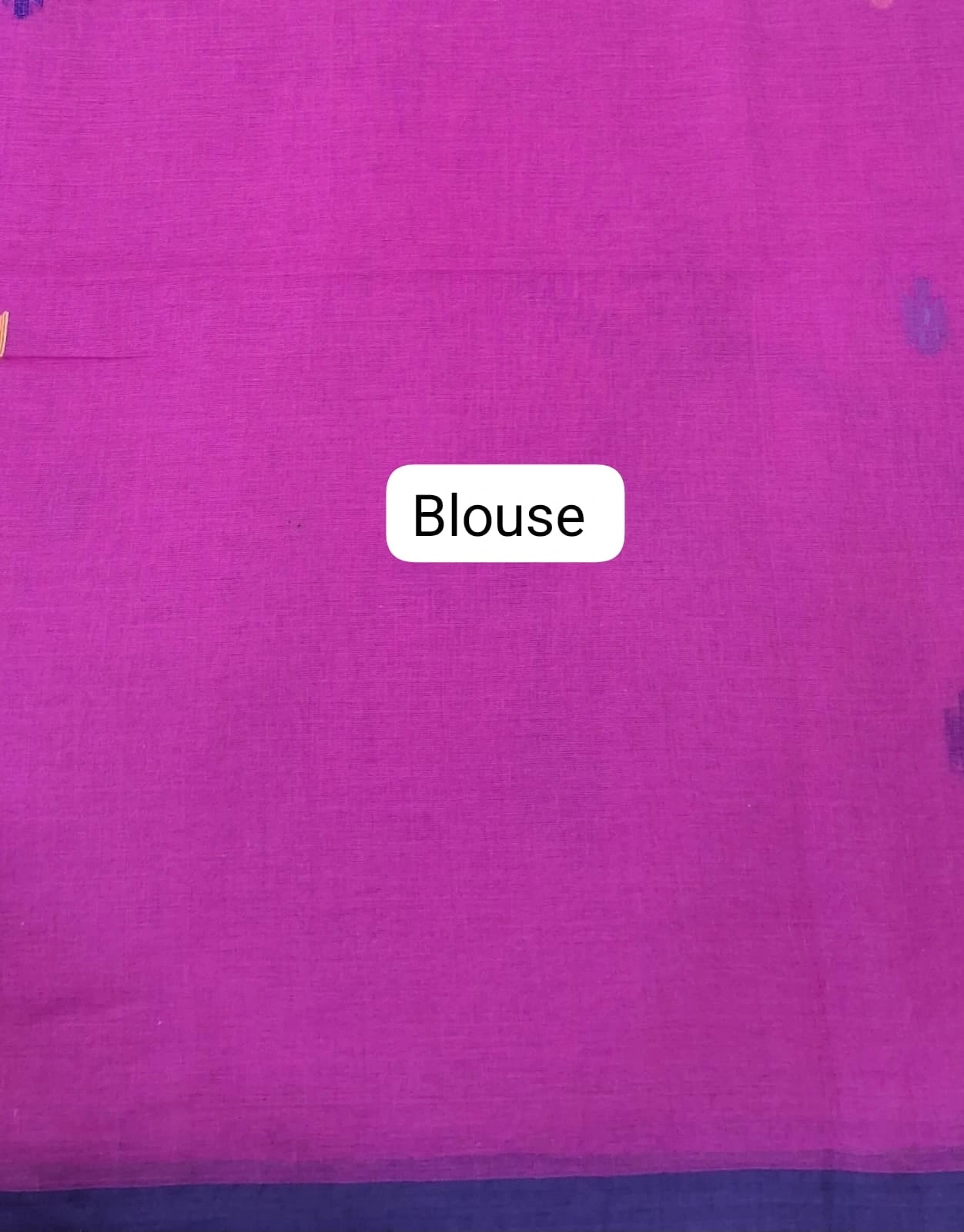 Rose Pink Khadhi Jamdani Cotton Saree Blouse