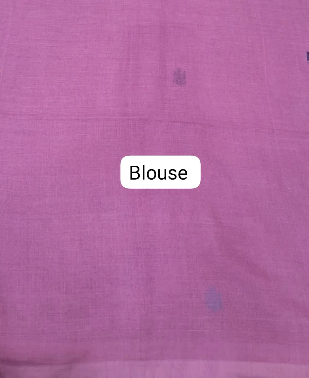 Onion Pink Khadhi Jamdhani Cotton Saree Blouse