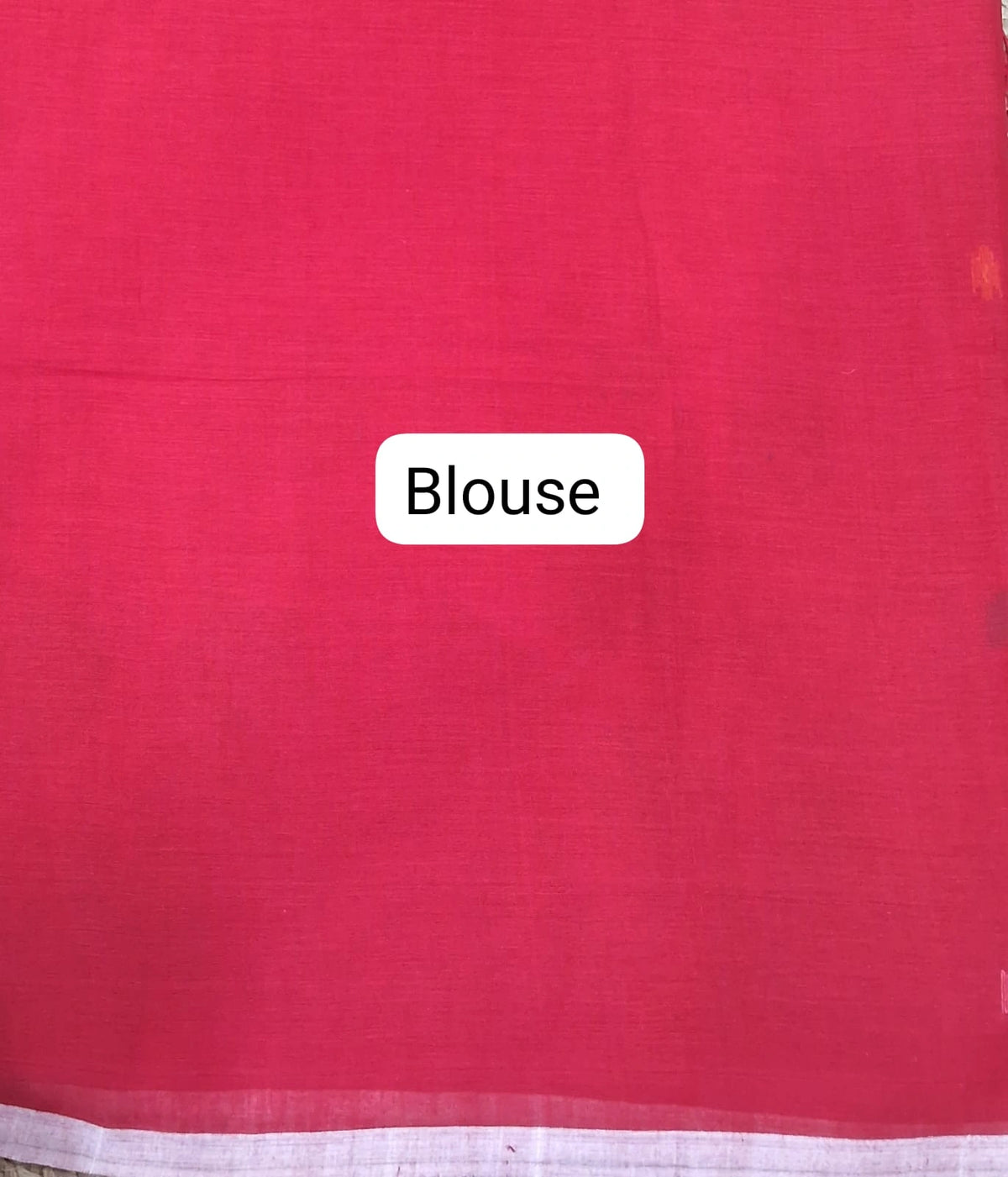 Red Khadhi Jamdhani Cotton Saree Blouse