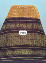 Orange Kaikattu Sungudi Handloom Cotton Saree pallu