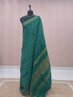 Marine Blue Kaikattu Sungudi Handloom Cotton Saree