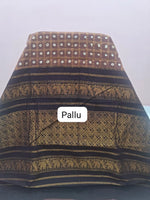 Walnut Brown Kaikattu Sungudi Handloom Cotton Saree Pallu