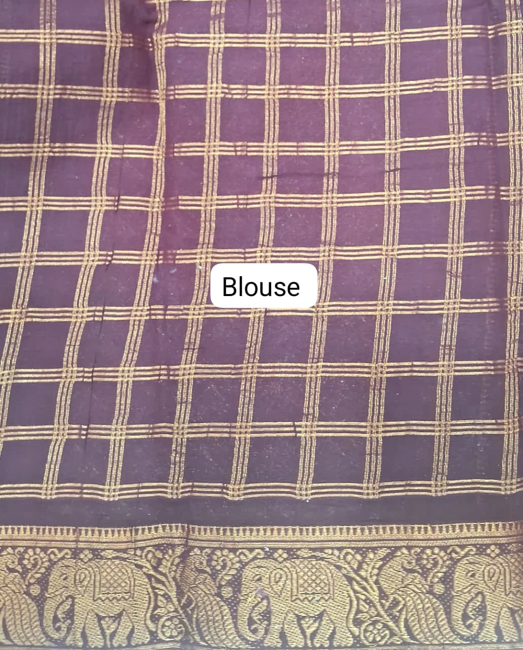 Reddish Pink Kaikattu Sungudi Handloom Cotton Saree Blouse