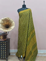 Green Kaikattu Sungudi Handloom Cotton Saree