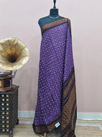 Purple Kaikattu Sungudi Handloom Cotton Saree 