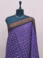 Purple Kaikattu Sungudi Handloom Cotton Saree 1