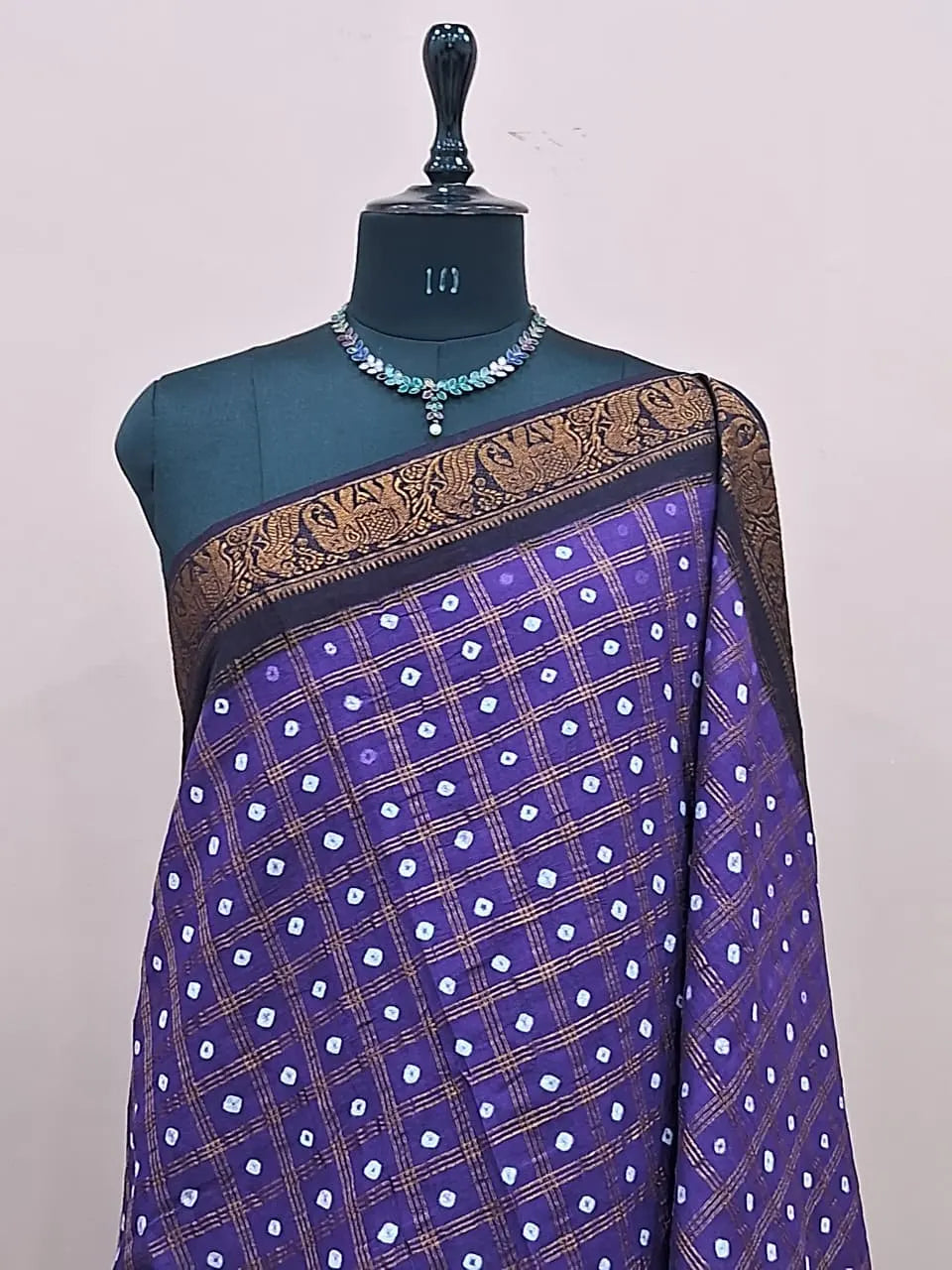 Purple Kaikattu Sungudi Handloom Cotton Saree 1